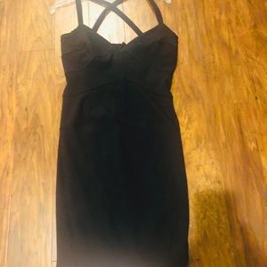 NWT Bianca Nero black midi cocktail dress